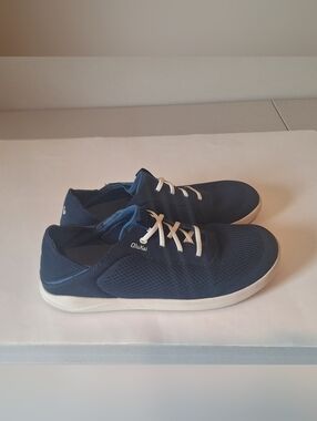 Olukai Moku Pae Boat Sneakers Slip On Mesh Blue No Tie Size 11 Mens #10472-DE18